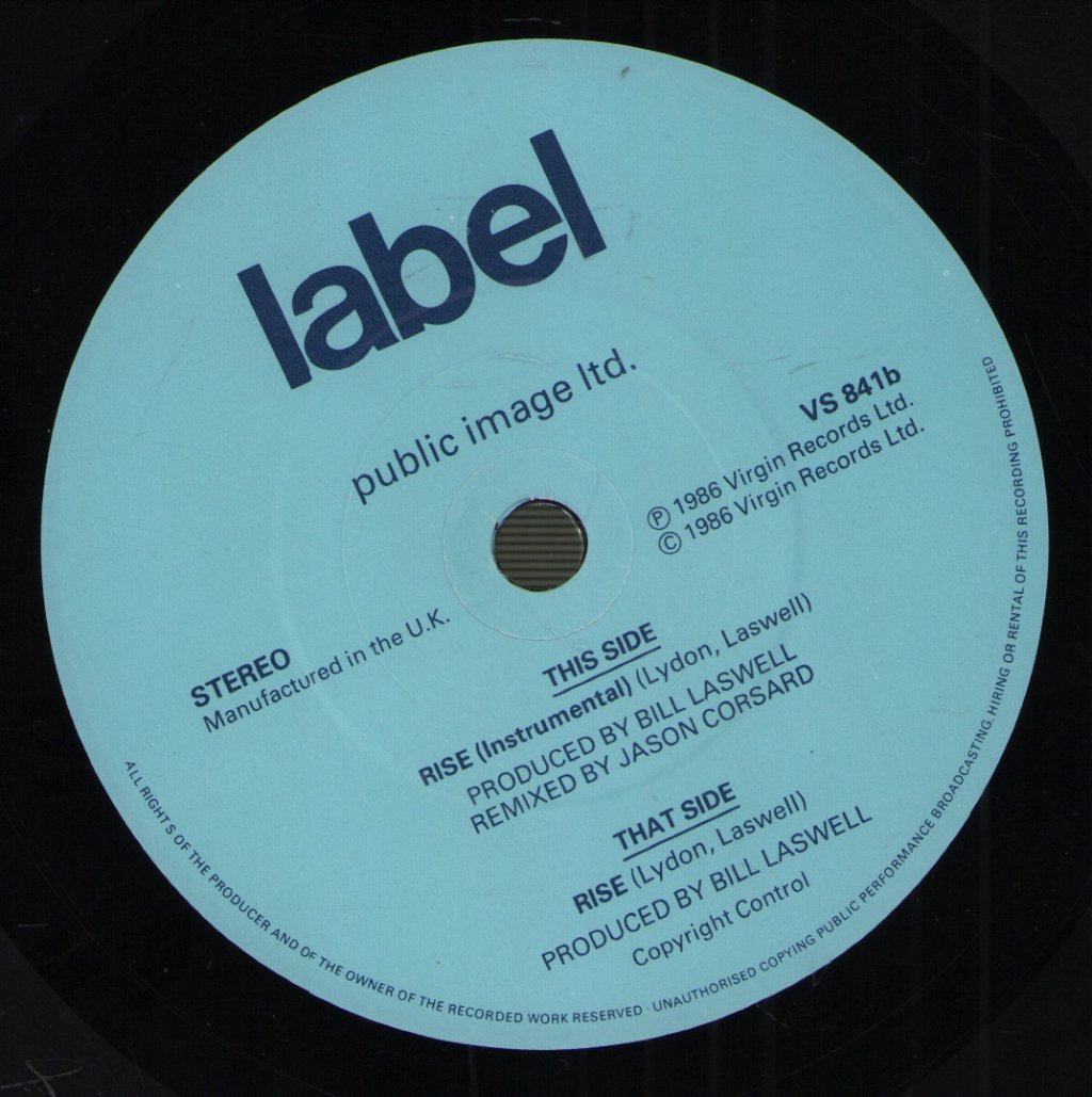 Public Image Ltd - Rise - 7 Inch