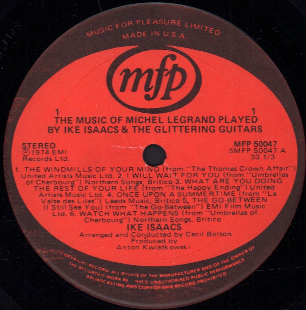 Ike Isaacs - Music Of Michel Legrand Played By Ike Isaacs And The Glittering Guitars - Lp