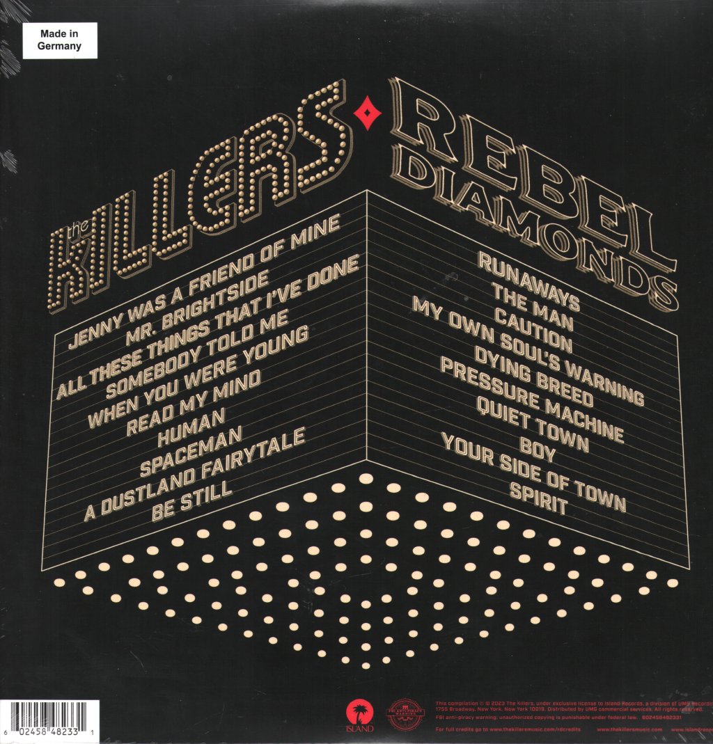 Killers - Rebel Diamonds - Double Lp