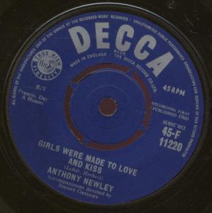 Anthony Newley - Girls Were Made To Love And Kiss - 7 Inch