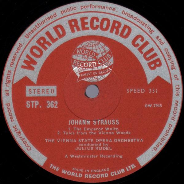 Vienna State Opera Orchestra - Johann Strauss - Lp
