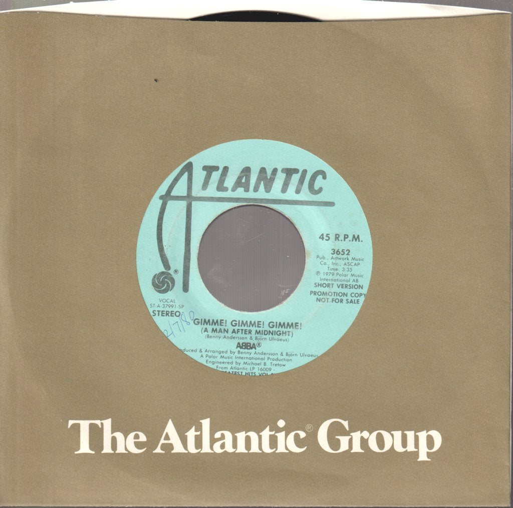 ABBA - Gimme! Gimme! Gimme! (A Man After Midnight) - 7 Inch