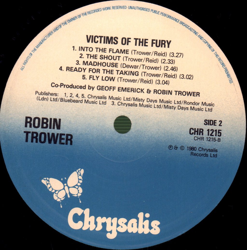 Robin Trower - Victims Of The Fury - Lp