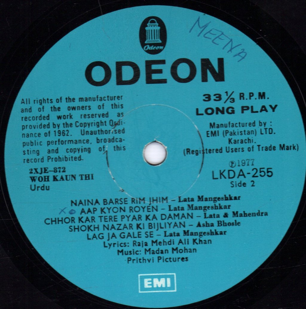 Madan Mohan - Aap Ki Parchhaiyan / Woh Kaun Thi? - Lp