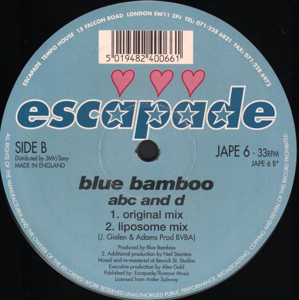 Blue Bamboo - A B And C - 12 Inch