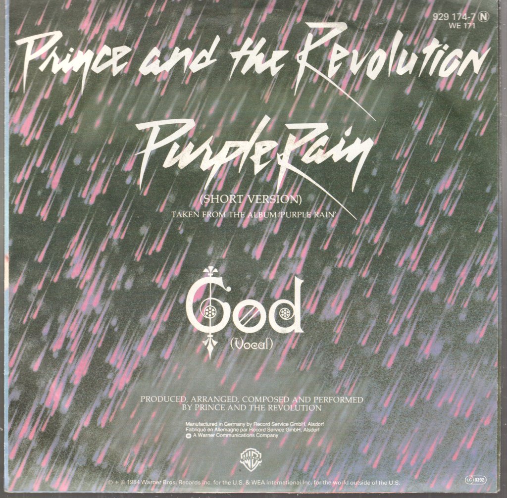 Prince - Purple Rain - 7 Inch