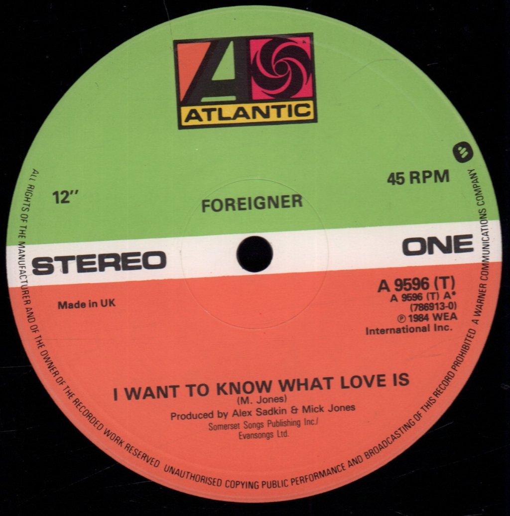 Foreigner - I Want To Know What Love Is - 12 Inch