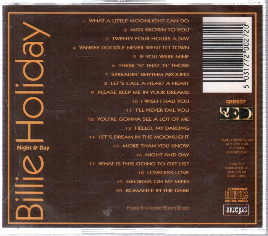 Billie Holiday - Night And Day - Cd
