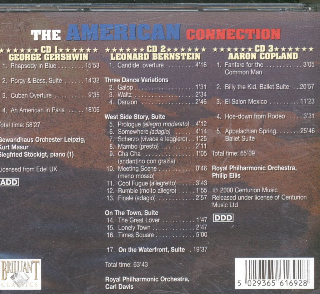Various Artists - American Connection - Gershwin, Bernstein and Copland - Triple Cd