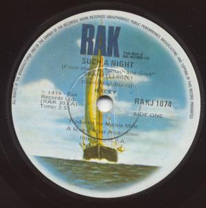 Racey - Such A Night - 7 Inch