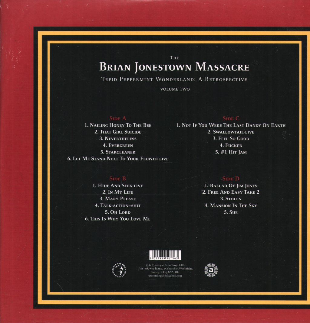 Brian Jonestown Massacre - Tepid Peppermint Wonderland: A Retrospective Volume Two - Double Lp