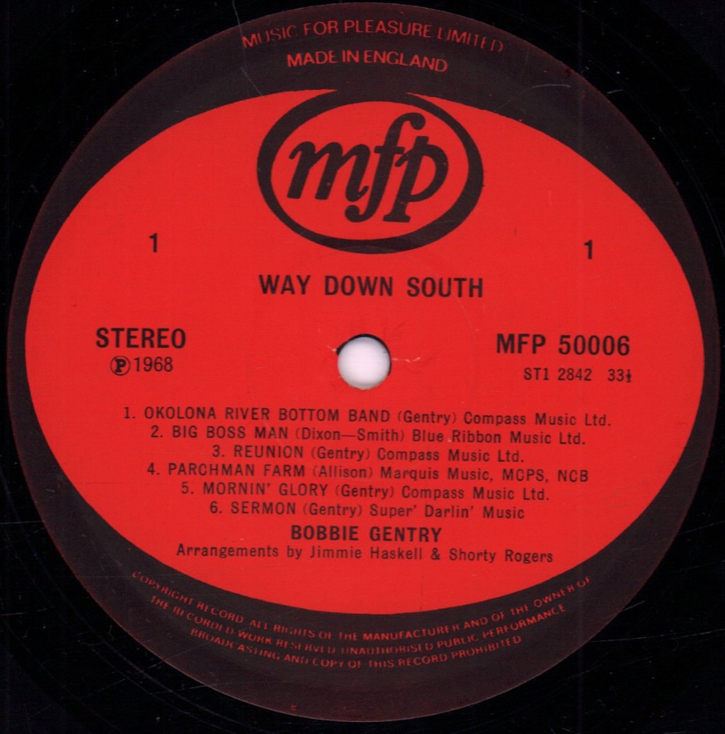Bobbie Gentry - Way Down South - Lp