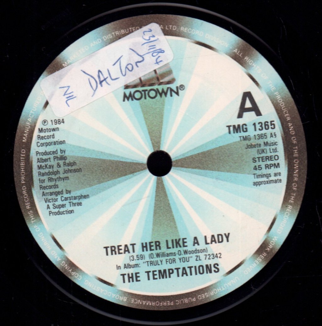 Temptations - Treat Her Like A Lady - 7 Inch