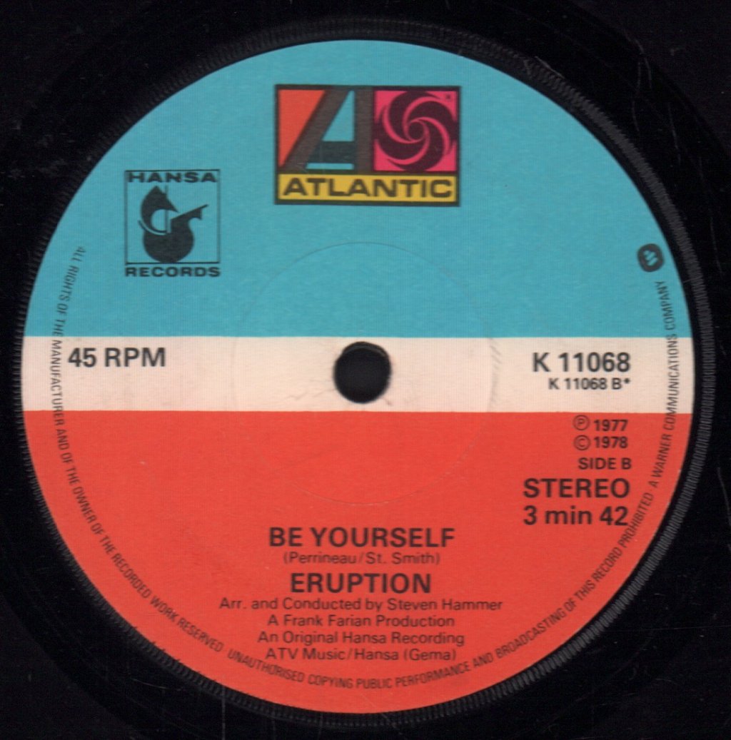 eruption featuring precious wilson - I Can't Stand The Rain - 7 Inch