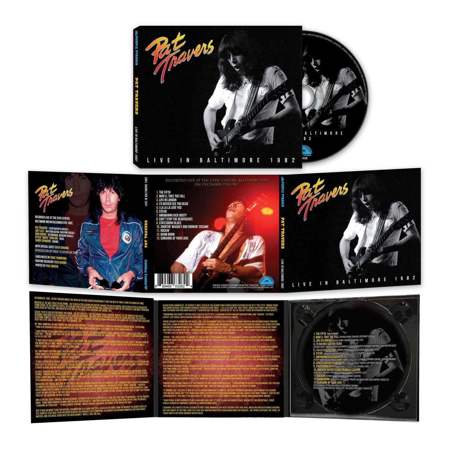 Pat Travers - Live In Baltimore 1982 - Cd
