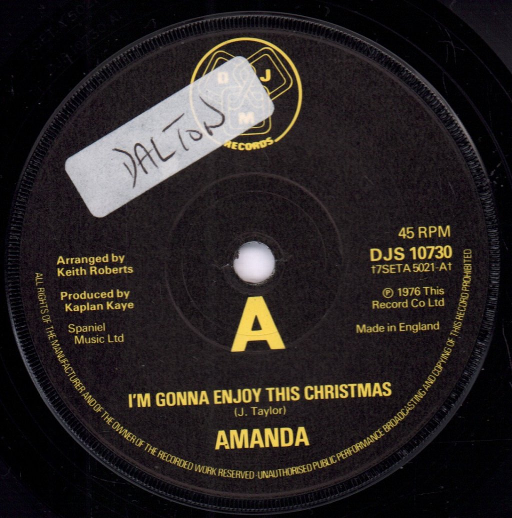 Amanda - I'm Gonna Enjoy This Christmas - 7 Inch
