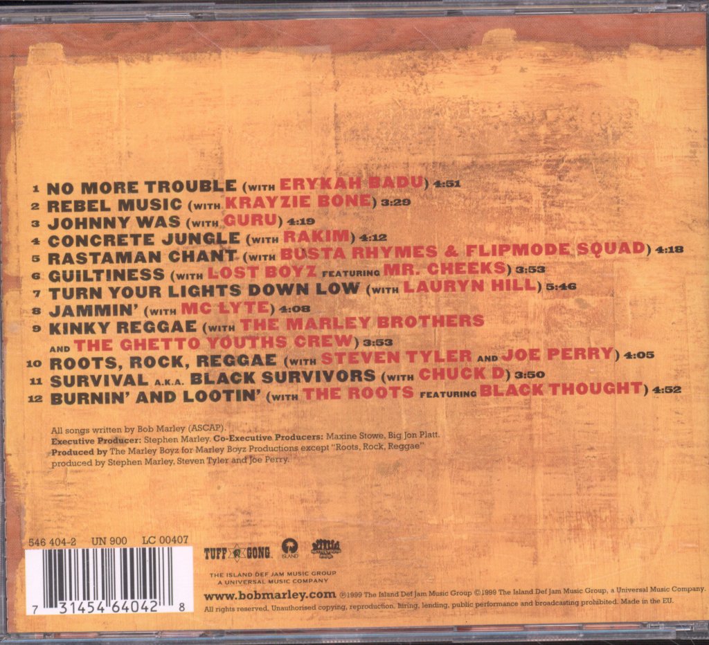 Bob Marley - Chant Down Babylon - Cd