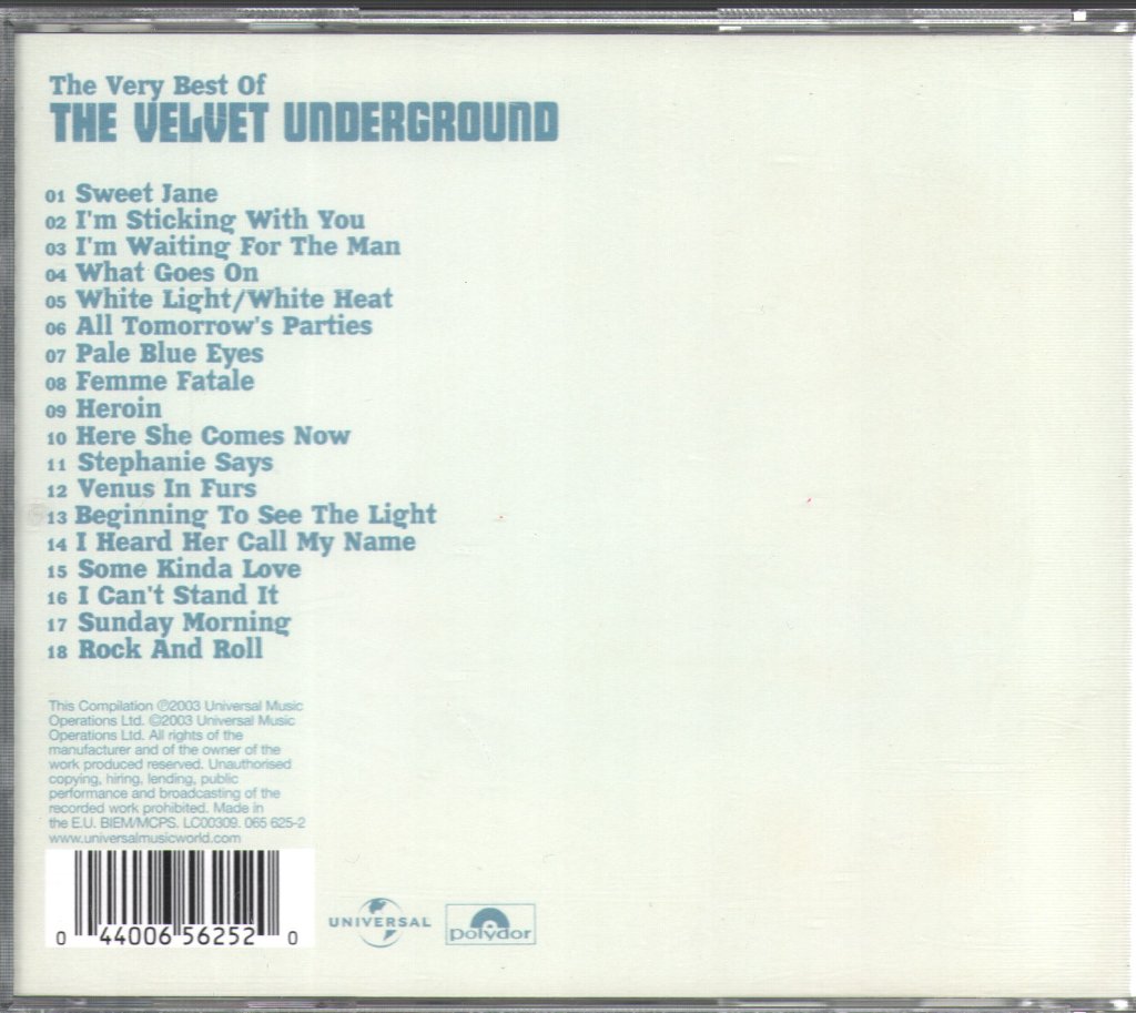 Velvet Underground - Very Best Of - Cd