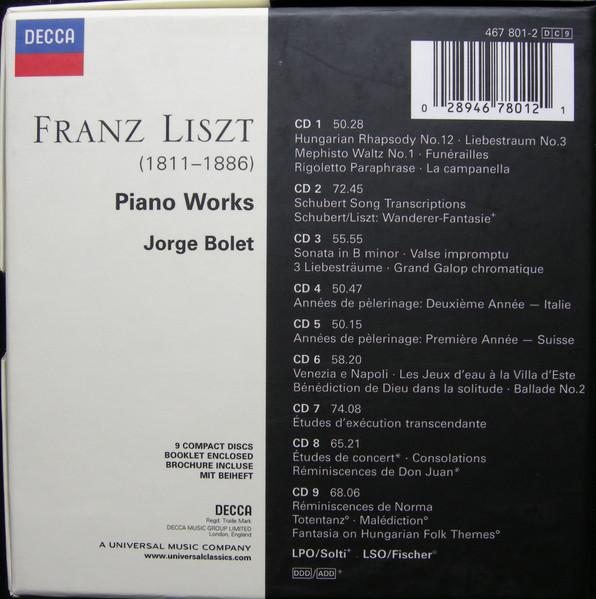 Jorge Bolet - Piano Works = Œuvres Pour Piano = Klavierwerke - Cd Set