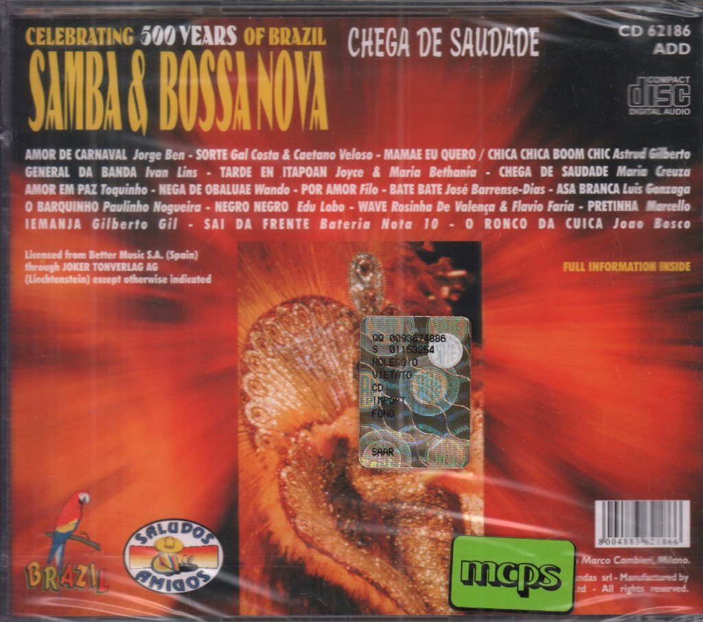 Various Artists - Chega De Saudade Celebrating 500 Years Of Brazil Samba & Bossa Nova - Cd