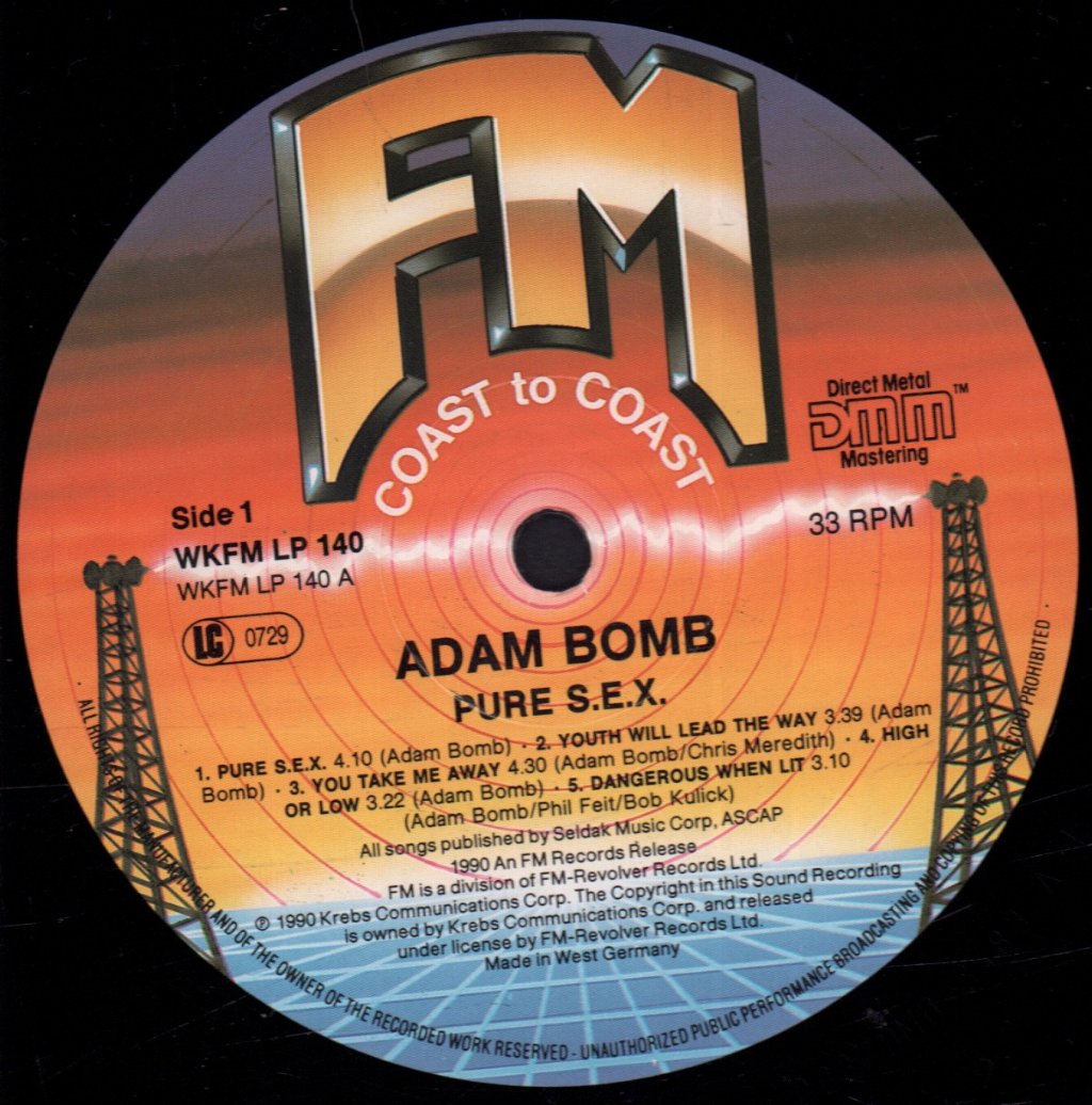 Adam Bomb - Pure Sex - Lp