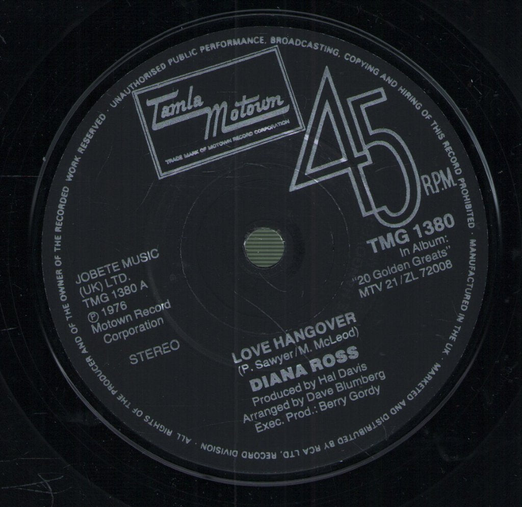 Diana Ross - Love Hangover / Remember Me - 7 Inch