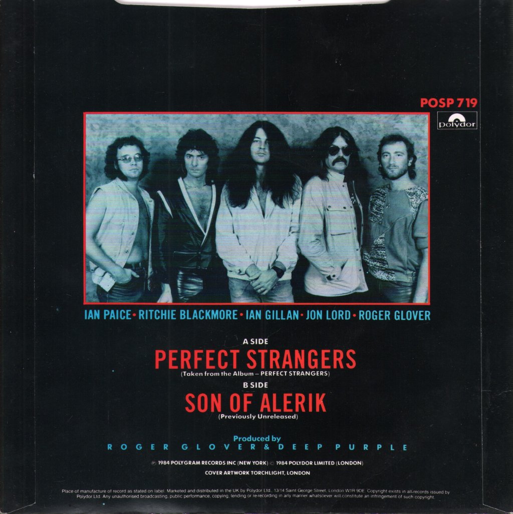 Deep Purple - Perfect Strangers - 7 Inch