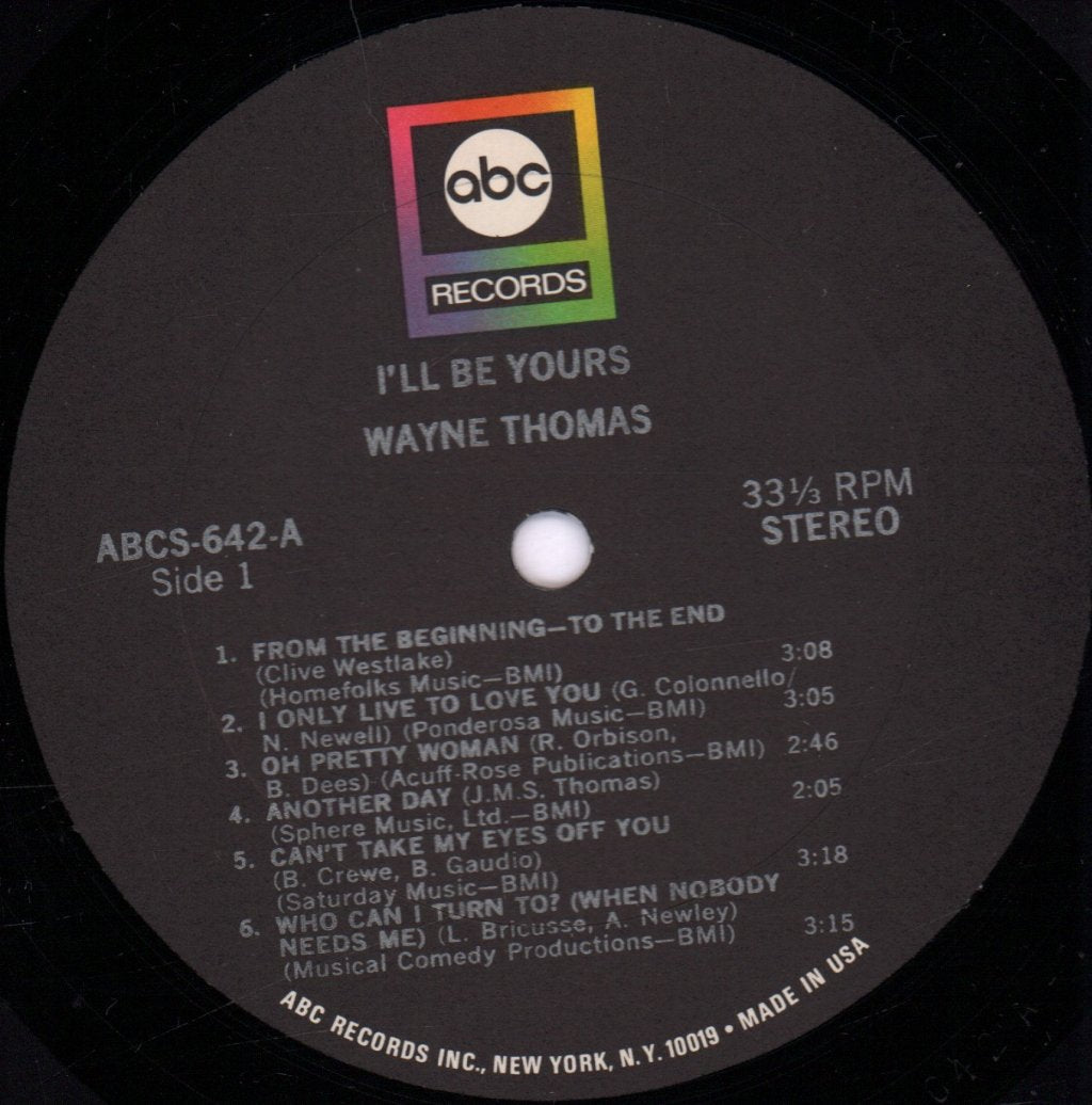 Wayne Thomas - I'll Be Yours - Lp