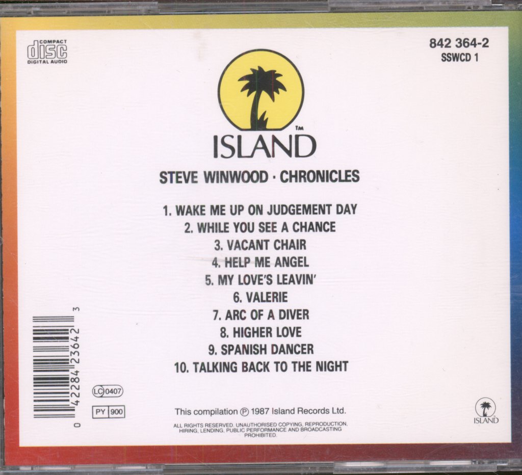 Steve Winwood - Chronicles - Cd
