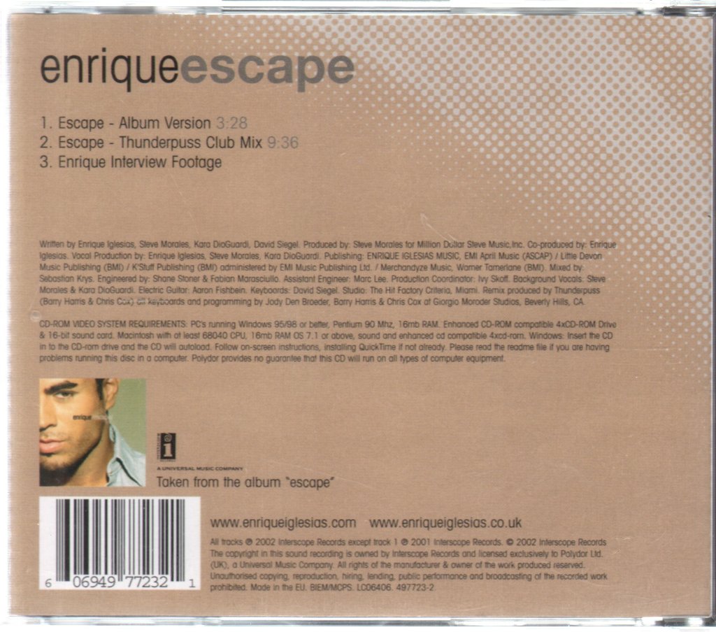 Enrique Iglesias - Escape - Cd