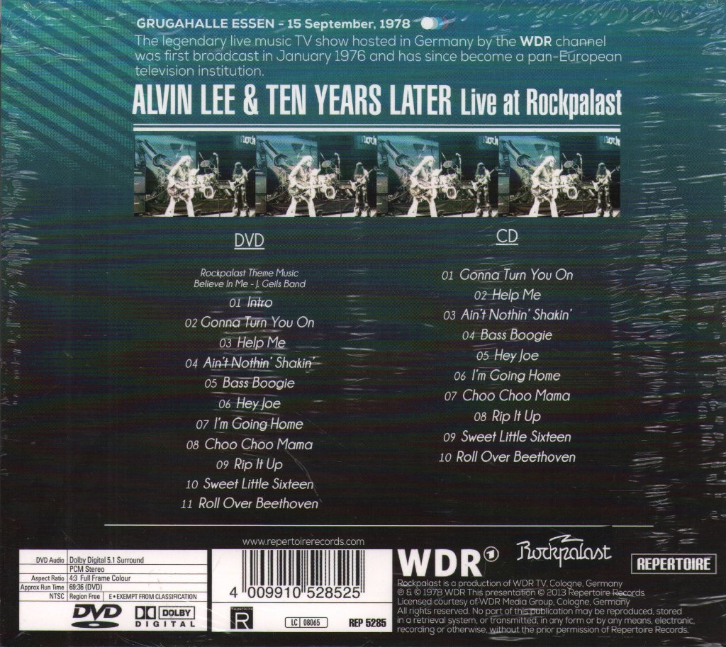 Alvin Lee And Ten Years Later - Live At Rockpalast - Cd Set