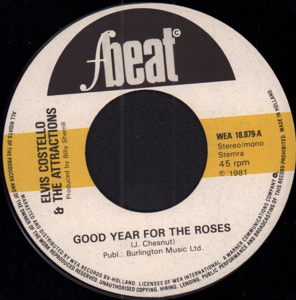 Elvis Costello - Good Year For The Roses - 7 Inch