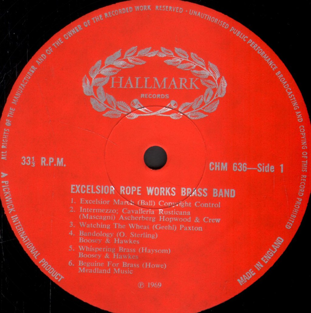 Excelsior Ropes Works Brass Band - Excelsior Ropes Works Brass Band - Lp