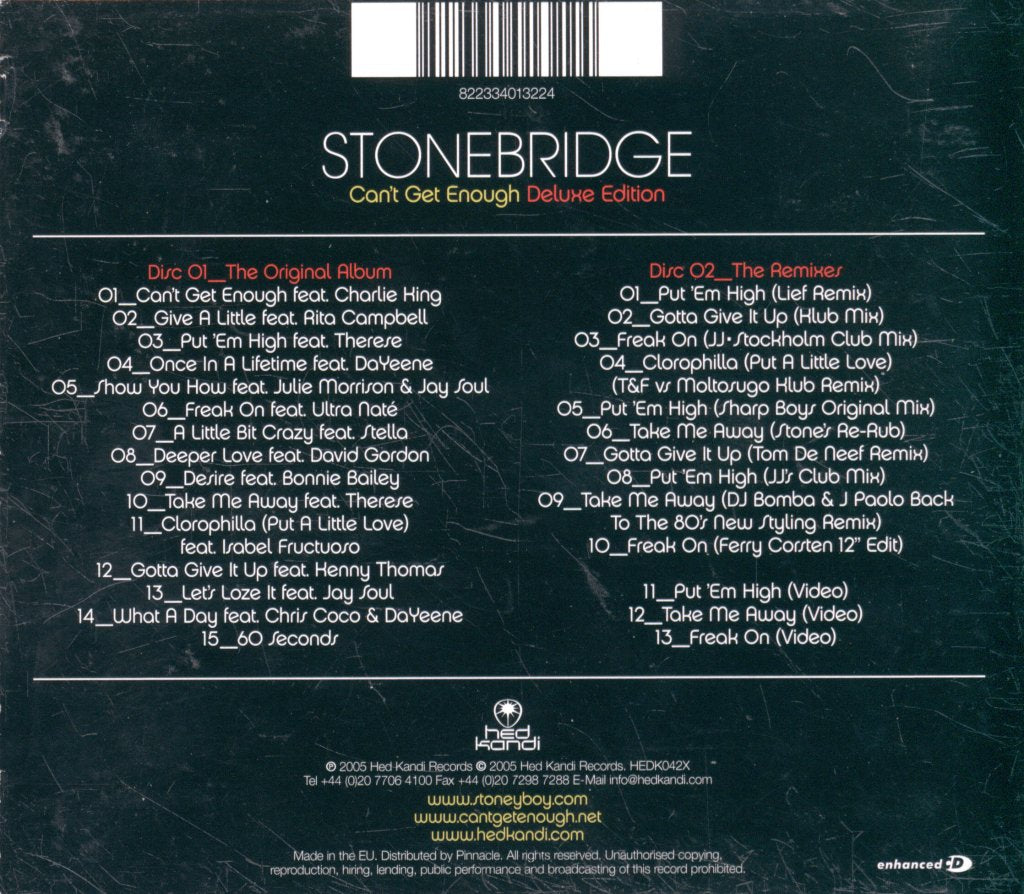 Stonebridge - Can't Get Enough - Cd Set