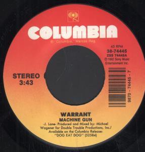 Warrant - Machine Gun - 7 Inch
