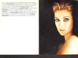 Celine Dion - Let's Talk About Love - Card