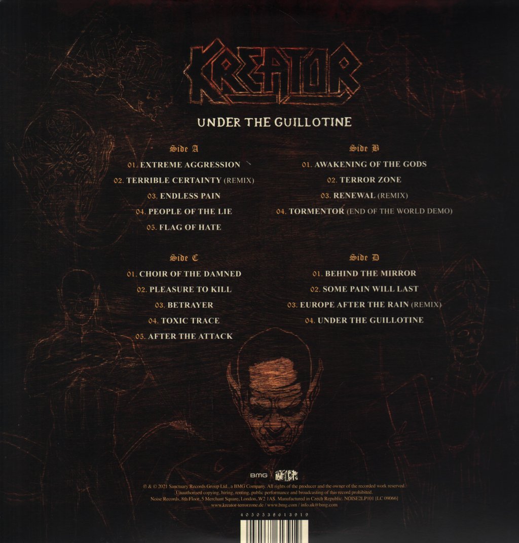 Kreator - Under the Guillotine - Double Lp