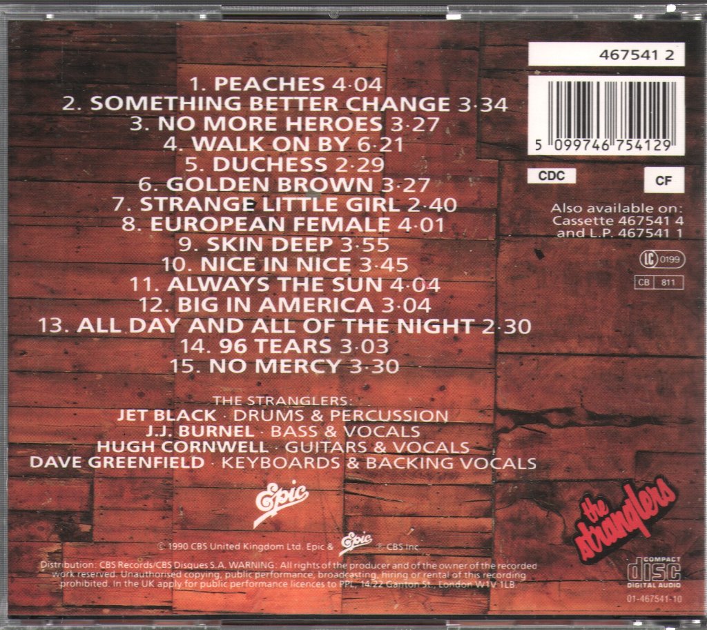Stranglers - Greatest Hits 1977-1990 - Cd