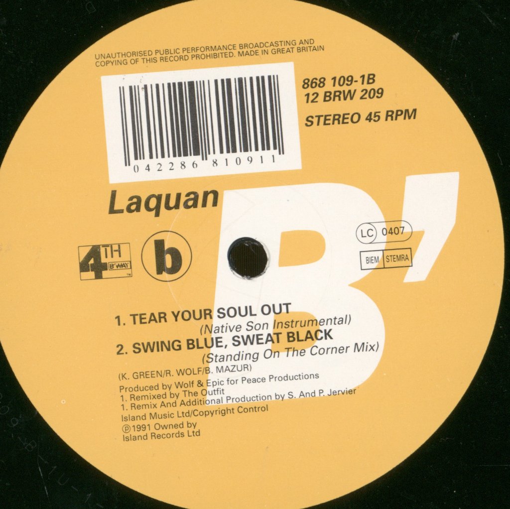 Laquan - Tear Your Soul Out - 12 Inch