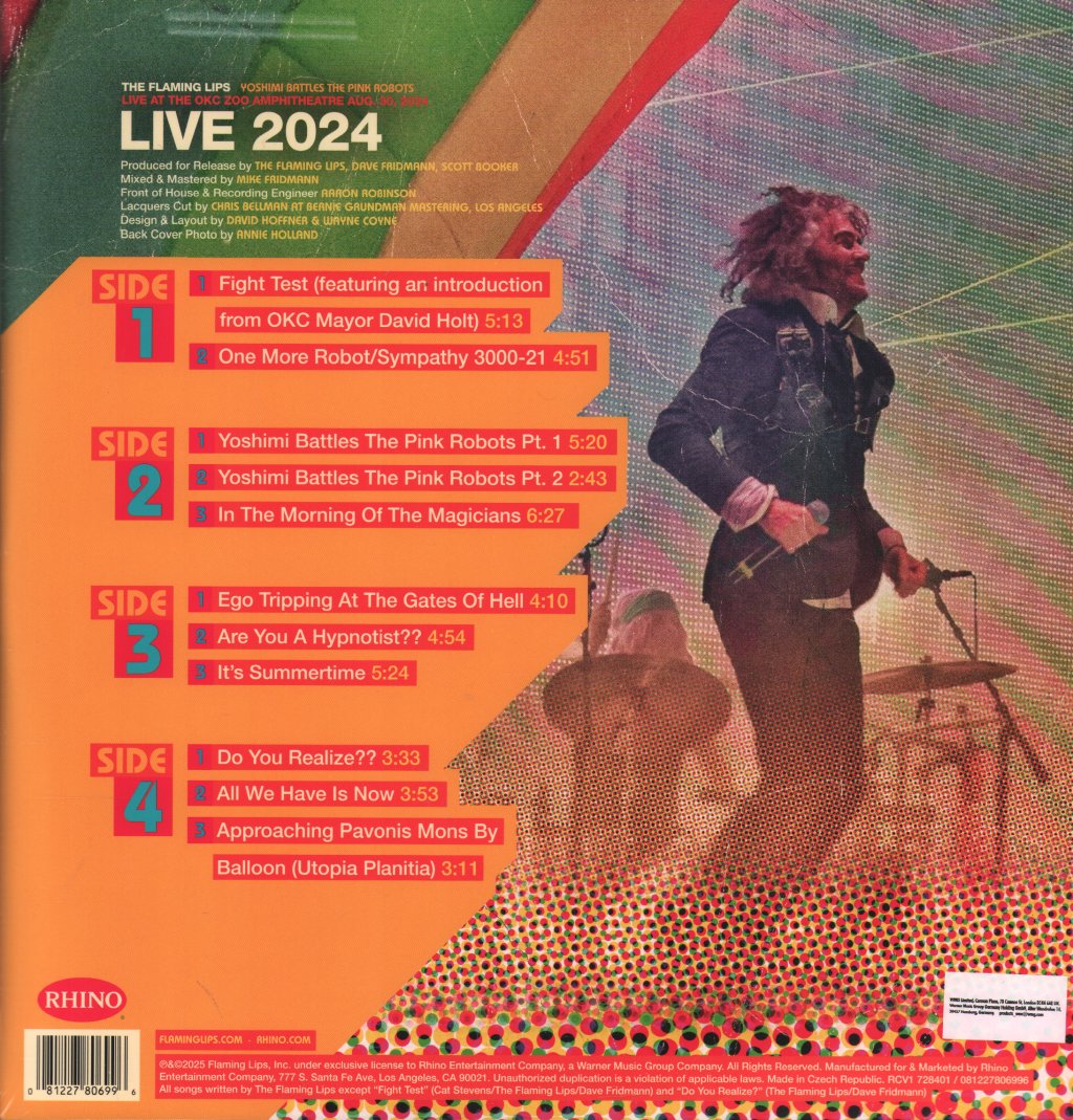 Flaming Lips - Yoshimi Battles the Pink Robots: Live At the Zoo Amphitheatre, Oklahoma City, August 30, 2024 (Black Friday 2025) - Double Lp