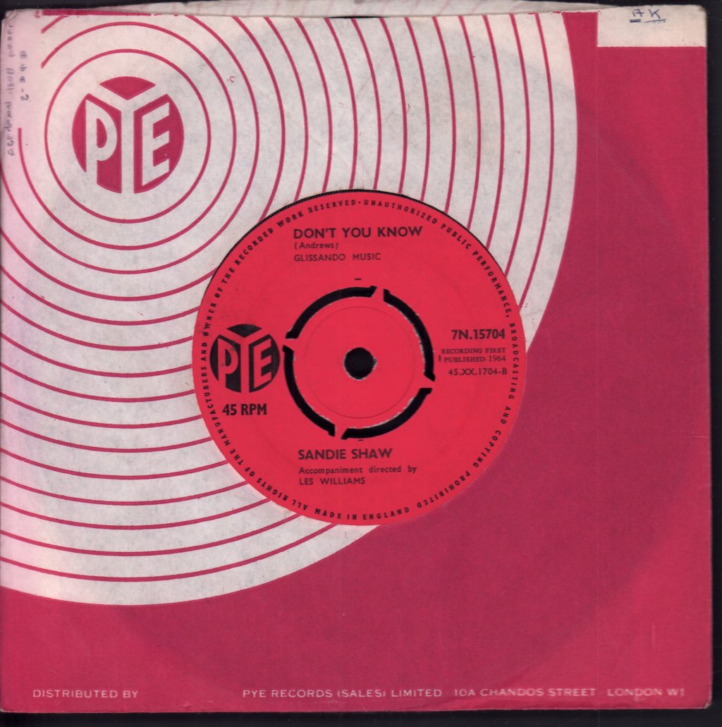 Sandie Shaw - There's Always Something There To Remind Me - 7 Inch