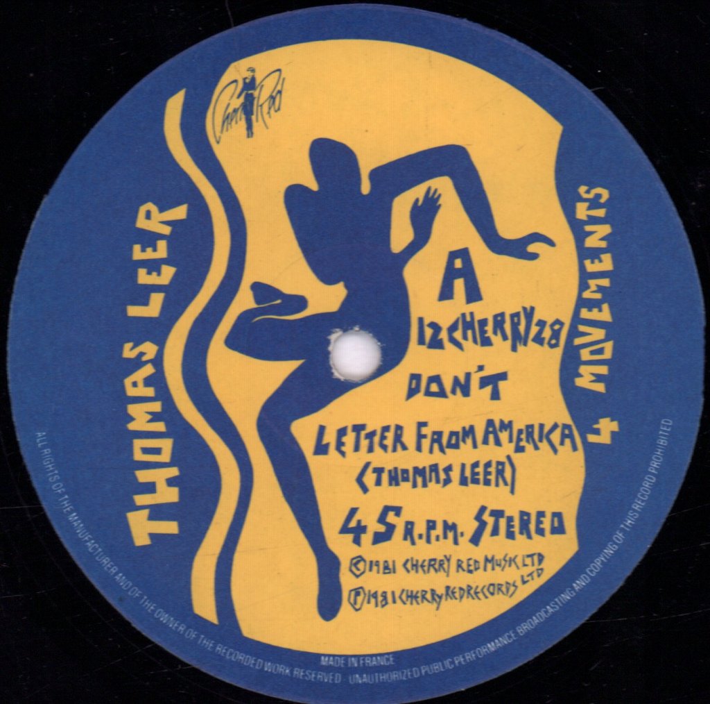 Thomas Leer - 4 Movements - 12 Inch