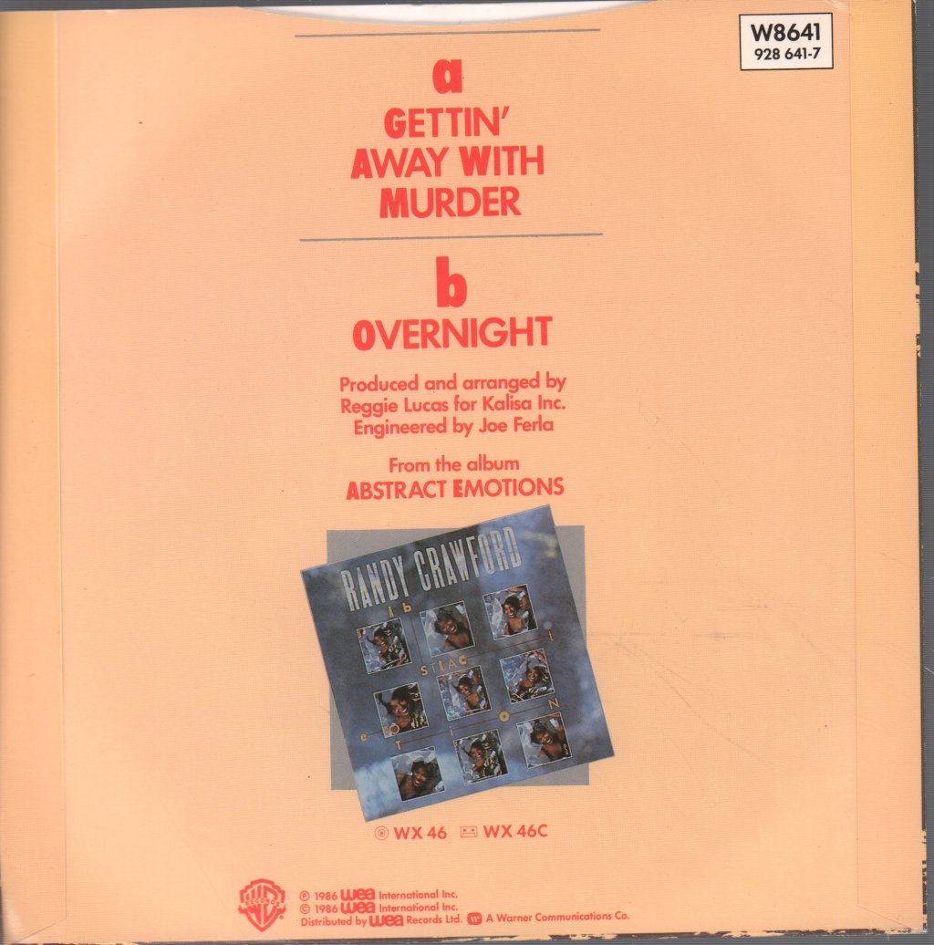 Randy Crawford - Gettin Away With Murder - 7 Inch
