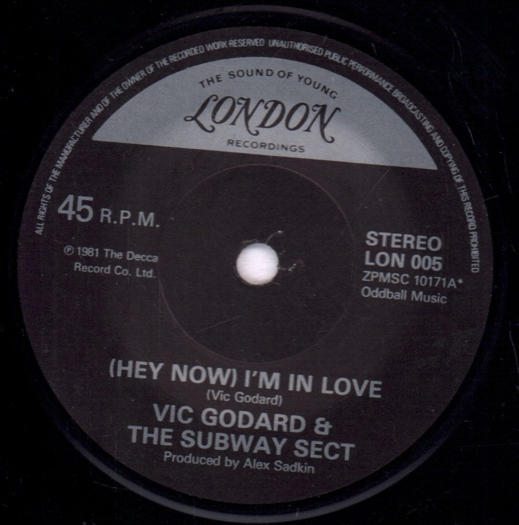 Vic Godard And The Subway Sect - Hey Now I'm In Love - 7 Inch