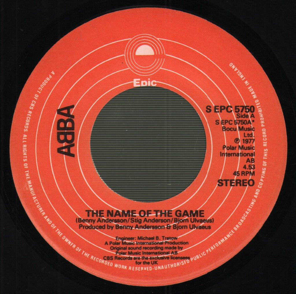 ABBA - Name Of The Game - 7 Inch