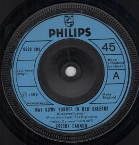 Freddy Cannon - Way Down Yonder In New Orleans - 7 Inch