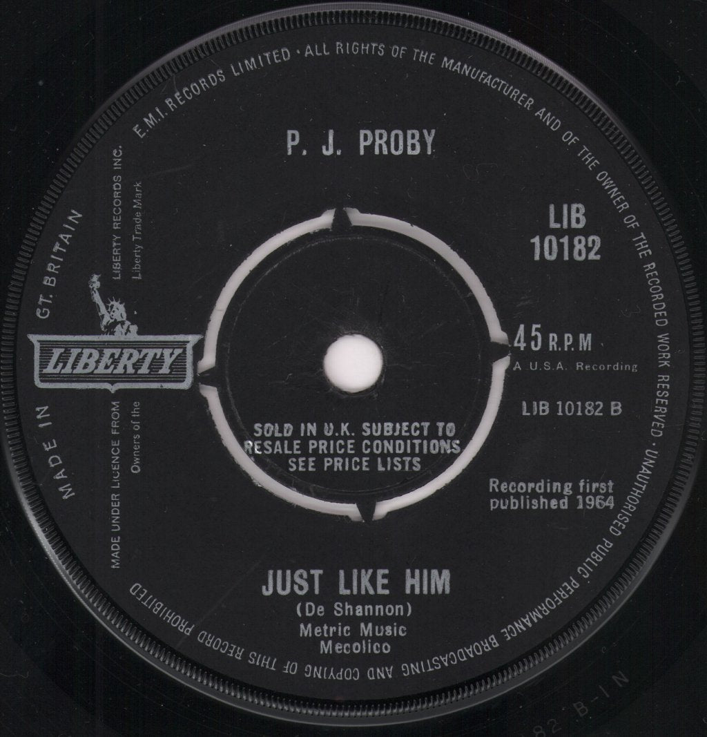 P.J. Proby - Somewhere - 7 Inch