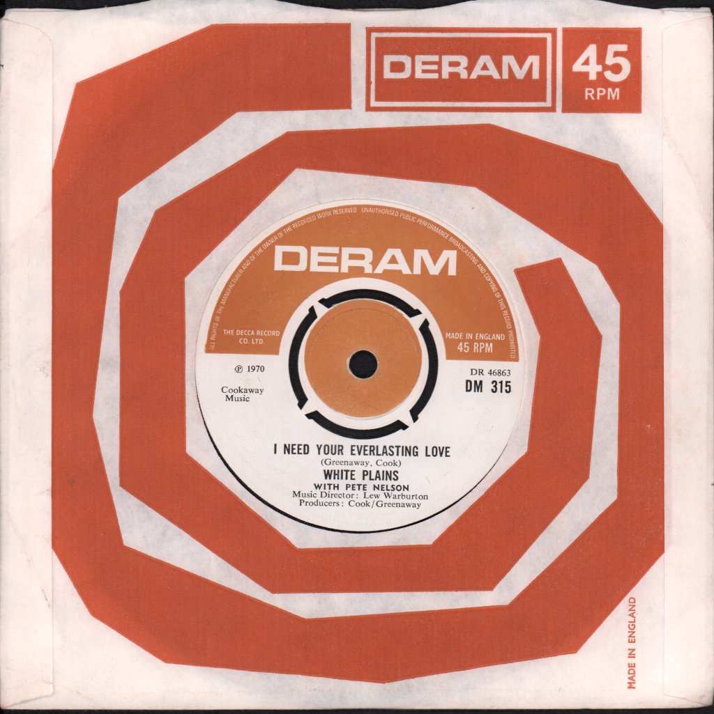 White Plains With Pete Nelson - Julie Do Ya Love Me - 7 Inch