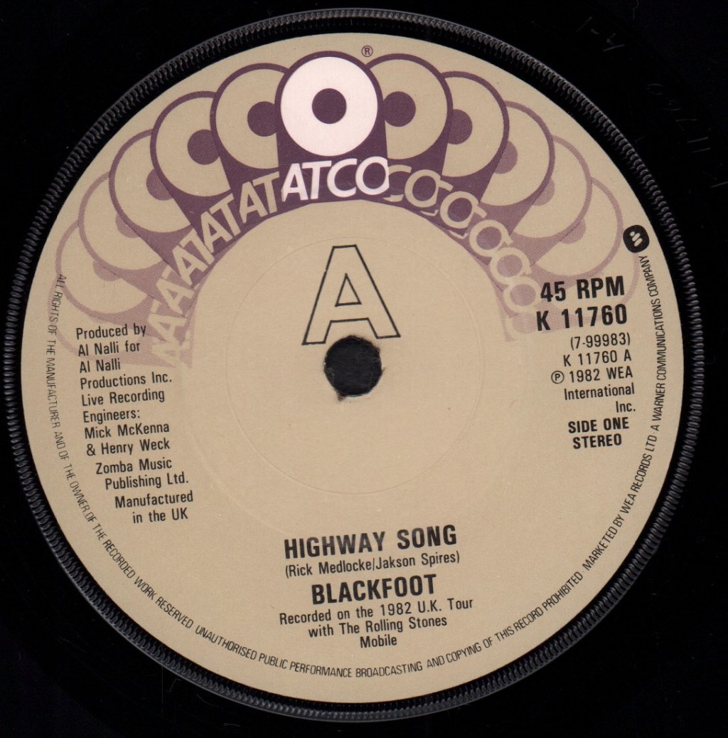 Blackfoot - Highway Song - 7 Inch