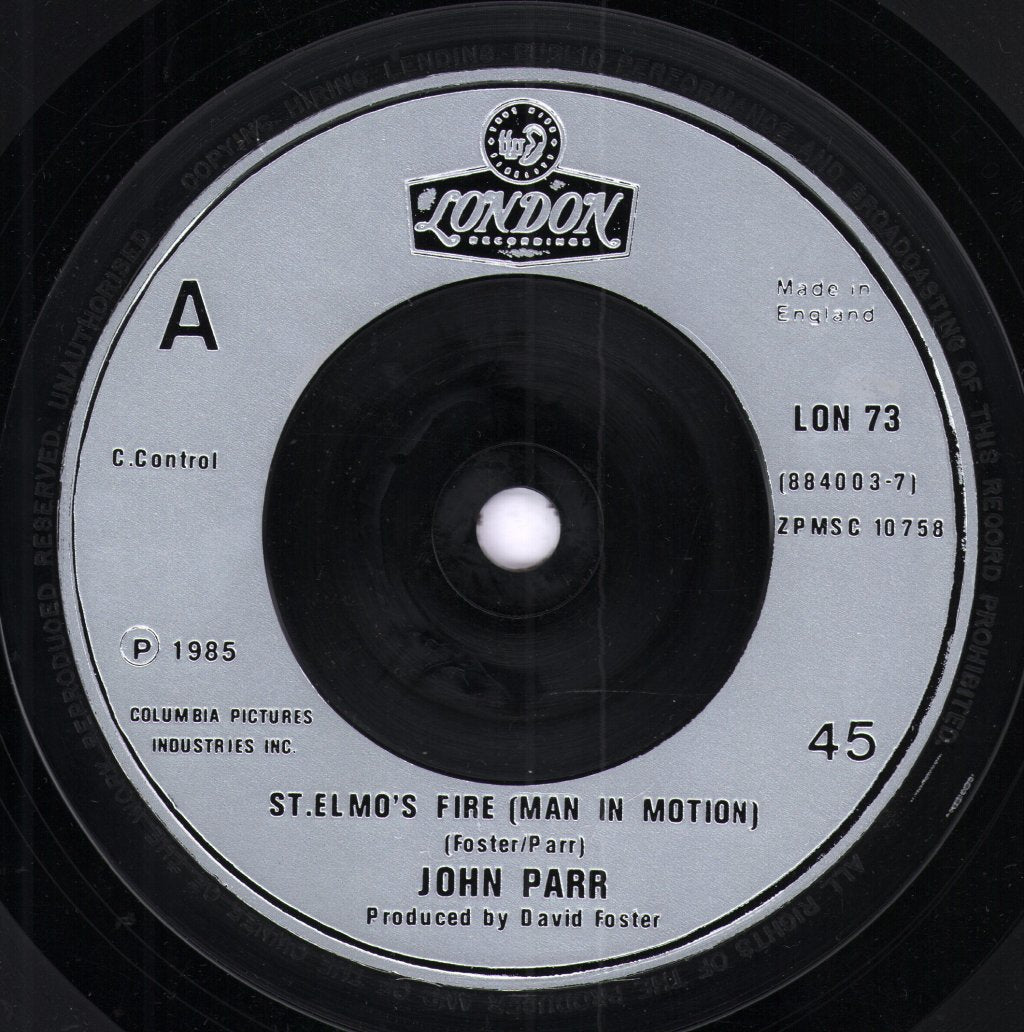 John Parr - St. Elmo's Fire - 7 Inch